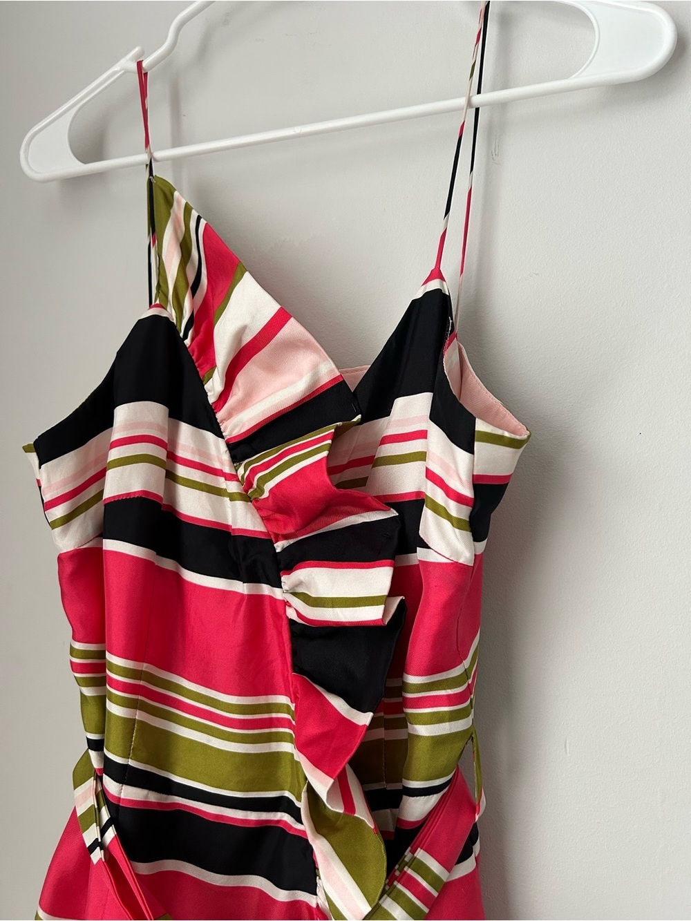 Milly Harbor Stripe Silk Ruffle Dress - Picture 5 of 8